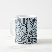 Blue Mehndi Motif Mok (Voorkant links)