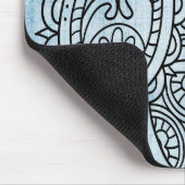Blue Mehndi Motif Mousepad Muismat (Hoek)