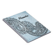 Blue Mehndi Motif Notitieboek (Rechterzijde)