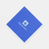 Blue Menorah Hanukkah Servet (Hoek)