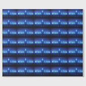 Blue Menorah Hanukkah Wrapping Paper Cadeaupapier (Vlak)