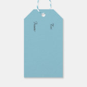 Blue Menorah, Happy Hanukkah Cadeaulabel (Achterkant)