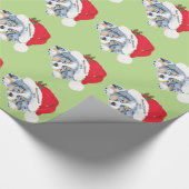Blue Merle Aussie-kerstcadeautje Cadeaupapier (Hoek)