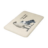 Blue Merle Aussie Sheepdog Med Custom Bath Mat (Gekanteld)
