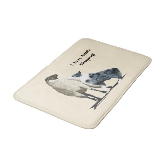 Blue Merle Aussie Sheepdog Med Custom Bath Mat (Gekanteld)