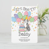 Blue Merle Aussiedoodle Uitnodiging voor verjaarda (Staand voorkant)