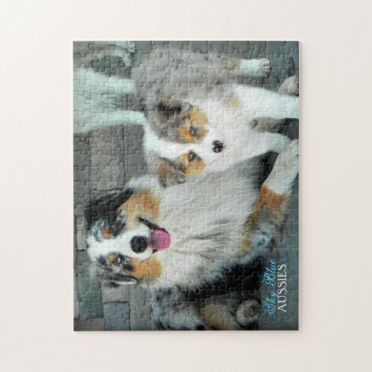 Blue Merle Aussies Puzzle Legpuzzel (Verticaal)