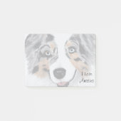 Blue Merle Australian Shepherd 50 Sticky Notes (Voorkant)