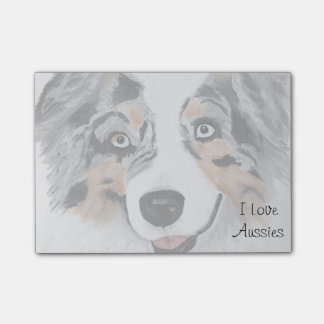 Blue Merle Australian Shepherd 50 Sticky Notes