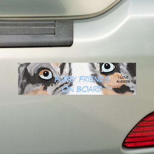 Blue Merle Australian Shepherd Bumpersticker (Op auto)