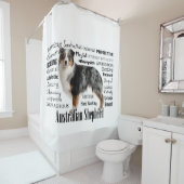 Blue Merle Australian Shepherd Douchegordijn (In situ)