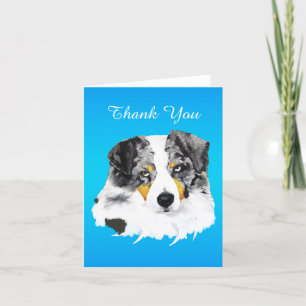 Blue Merle Australian Shepherd Hartelijk dank Bedankkaart