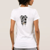 Blue Merle Australian Shepherd Mam T-shirt (Achterkant)