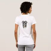 Blue Merle Australian Shepherd Mam T-shirt (Achterkant volledig)