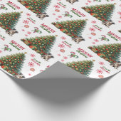 Blue Merle Australian Shepherd Puppy Vakantieboom Cadeaupapier (Hoek)