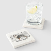 Blue Merle Australian Shepherd Stenen Onderzetter (Zijkant)