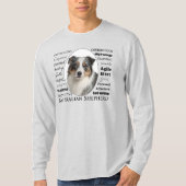 Blue Merle Australian Shepherd T-shirt (Voorkant)
