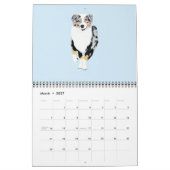 Blue Merle Australian Shepherd Two Page M.Calendar Kalender (Mar 2027)
