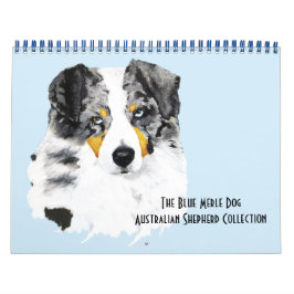 Blue Merle Australian Shepherd Two Page M.Calendar Kalender
