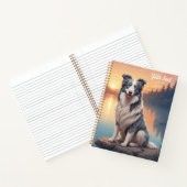 Blue Merle Border Collie bij het meer Notitieboek (Binnen)