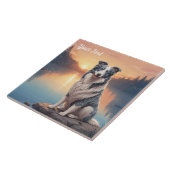 Blue Merle Border Collie bij het meer Tegeltje (Zijkant)