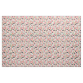 Blue Merle Border Collie  roze florals Stof (Fat Quarter)
