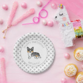 Blue Merle Cardigan Welsh Corgi Dog Birthday Party Papieren Bordje (Feest)