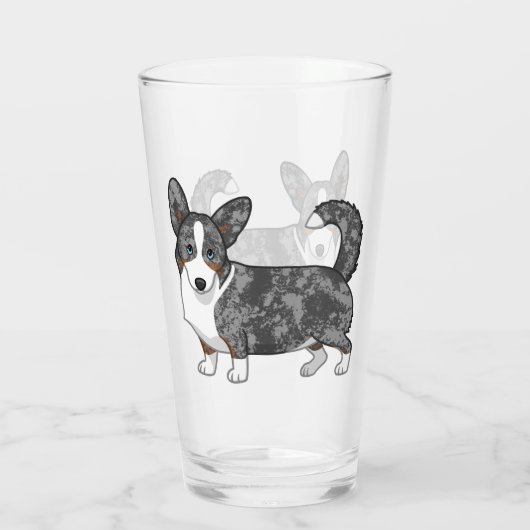 Blue Merle Cardigan Welsh Corgi Hondenliefhebbers Glas (Achterkant)