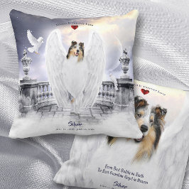Blue Merle Collie Angel, Dog Heaven - Pet Memorial Kussen