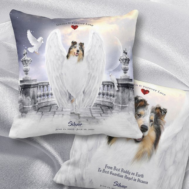 Blue Merle Collie Angel, Dog Heaven - Pet Memorial Kussen (Creator heeft geüpload)