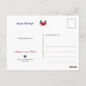 Blue Merle Collie Angel Heaven - Pet Loss Sympathi Briefkaart (Achterkant)