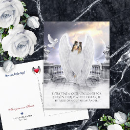 Blue Merle Collie Angel Heaven - Pet Loss Sympathi Briefkaart