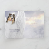 Blue Merle Collie Angel Heaven - Pet Loss Sympathi Kaart (Binnen)