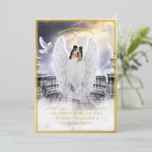 Blue Merle Collie Angel - Pet Sympathy Folie Kaart (Staand Voorkant)