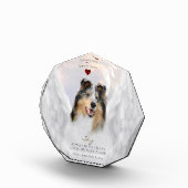 Blue Merle Collie Angel Portrait - Pet Memorial Fotoblokken (Rechts)