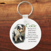 Blue Merle Collie Gifts Sleutelhanger (Voorkant)