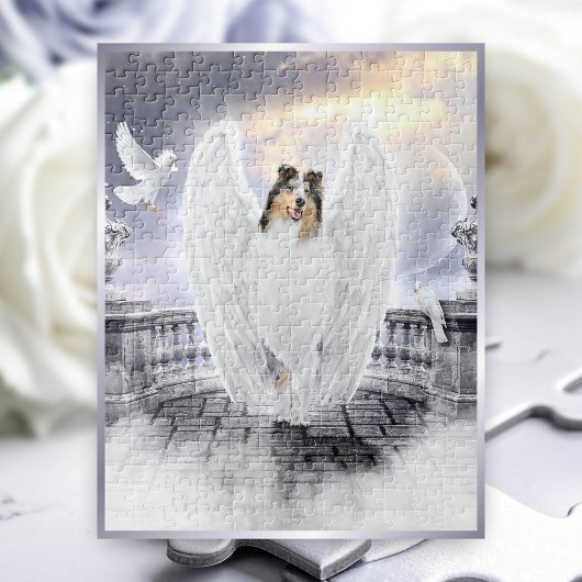 Blue Merle Collie Guardian Angel in Dog Heaven - Legpuzzel