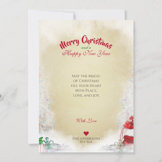 Blue Merle Collie & Kat, Merry Kerstmis - Kaart (Achterkant)