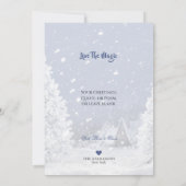 Blue Merle Collie & Lambs in SneeuwkerstKaart (Achterkant)