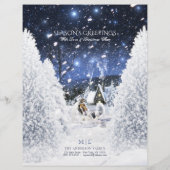 Blue Merle Collie & Lambs - kerstfeestartikelen (Achterkant)