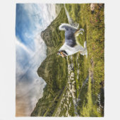 Blue Merle Collie Sheep-bedekking - Gepersonalisee Fleece Deken (Voorkant)