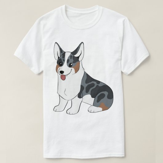Blue Merle Corgi T-shirt (Design voorkant)