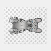 Blue Merle French Bulldog / Frenchie Cartoon Dog Fleece Deken (Voorkant (Horizontaal))