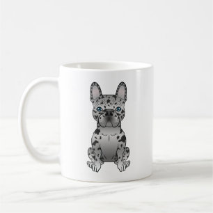 Blue Merle French Bulldog / Frenchie Cartoon Dog Koffiemok