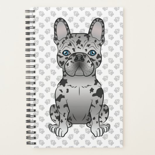 Blue Merle French Bulldog Frenchie Cute Dog & Name Planner (Voorkant)