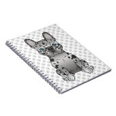 Blue Merle French Bulldog Frenchie Cute Dog & Paws Notitieboek (Rechterzijde)
