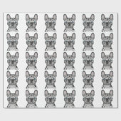Blue Merle French Bulldog Frenchie Dog Pattern Cadeaupapier (Vlak)