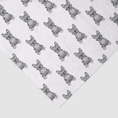 Blue Merle French Bulldog / Frenchie Dog Pattern Tissuepapier (Detail)