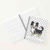 Blue Merle Long Coat Chihuahua Dog en Custom Text Notitieboek (Binnen)