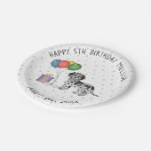 Blue Merle Mini Goldendole Cartoon Dog Birthday Papieren Bordje (Gekanteld)